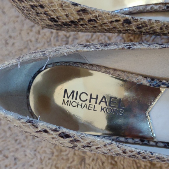 Michael kors snake print peep toe heels - Picture 5 of 11